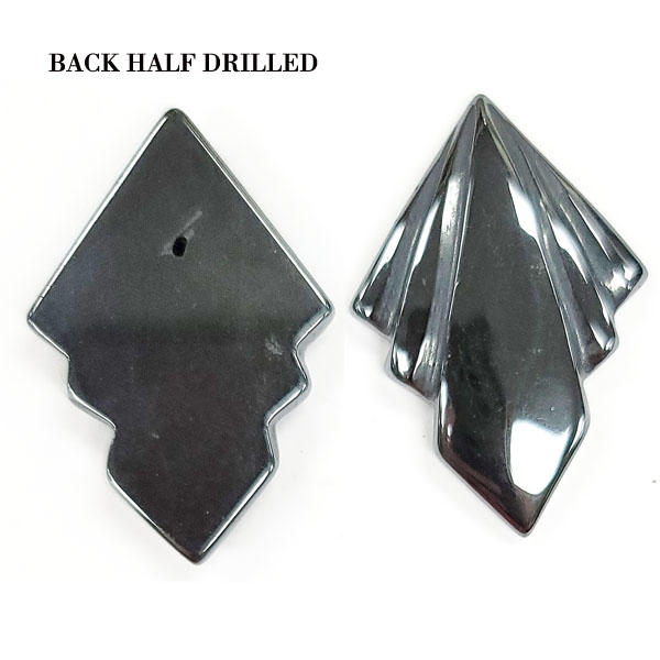ARROW 22X35MM HEMATITE (2PCS)
